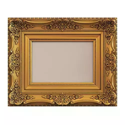Frame picture gold v9 3D model