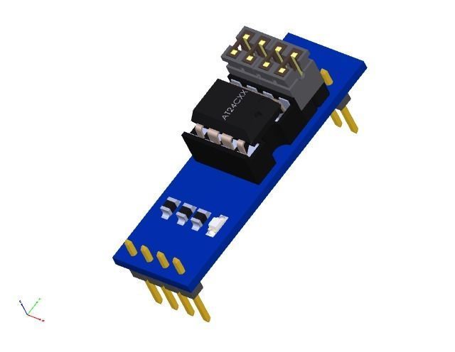 Module PCB Memory ATC24XX for Arduino  3D print model_2