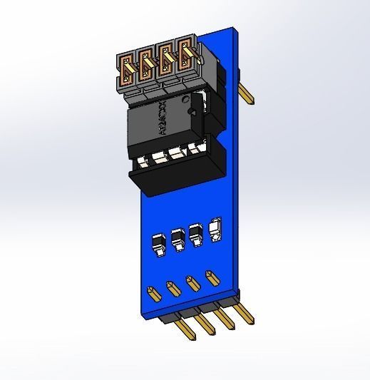 Module PCB Memory ATC24XX for Arduino  3D print model_4