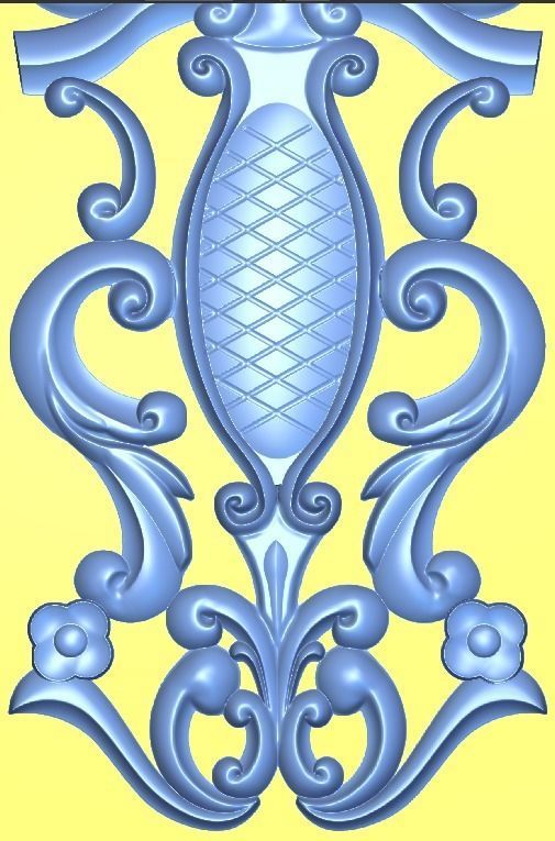 Carved Door Decoration 02 3D Model stl 3D print model_7