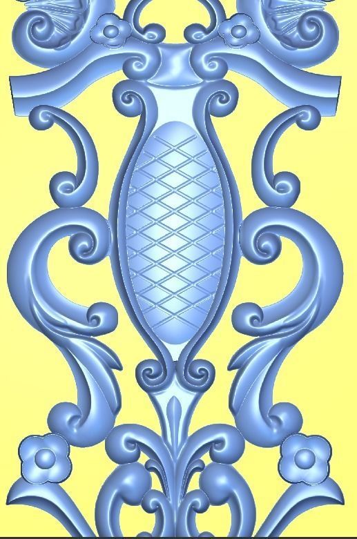 Carved Door Decoration 02 3D Model stl 3D print model_6