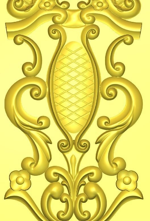 Carved Door Decoration 02 3D Model stl 3D print model_2