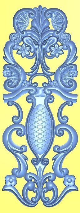 Carved Door Decoration 02 3D Model stl 3D print model_4