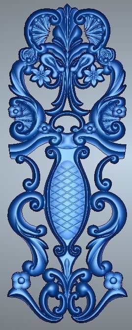 Carved Door Decoration 02 3D Model stl 3D print model_10