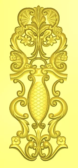 Carved Door Decoration 02 3D Model stl 3D print model_0