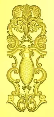 Carved Door Decoration 02 3D Model stl