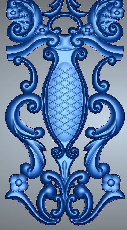 Carved Door Decoration 02 3D Model stl 3D print model_9