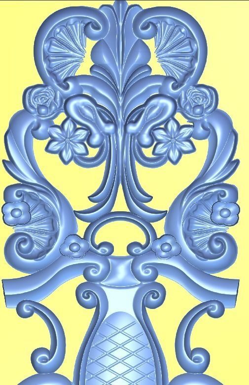 Carved Door Decoration 02 3D Model stl 3D print model_5