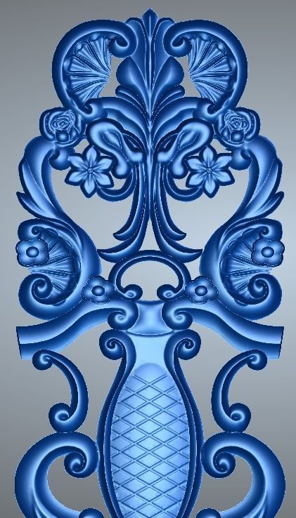 Carved Door Decoration 02 3D Model stl 3D print model_8