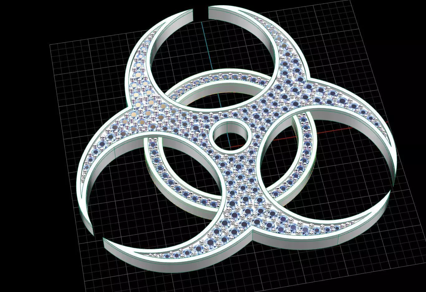 Biohazard Necklace 3D print model