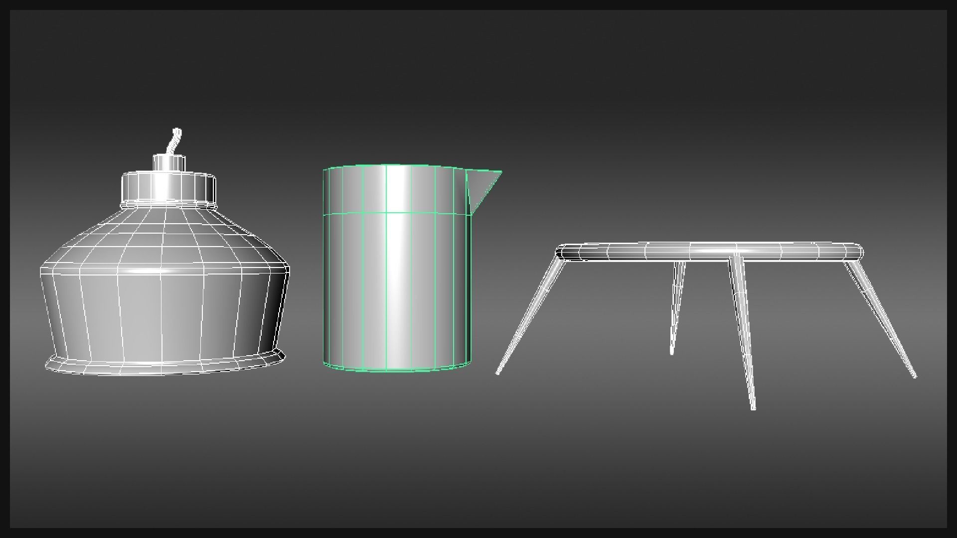 Plague Doctor Lab Equipment Pack Low-poly 3D model_4