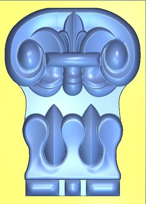 Carved capitel 3D sculpture stl Free 3D print model_3