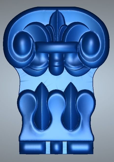Carved capitel 3D sculpture stl Free 3D print model_6