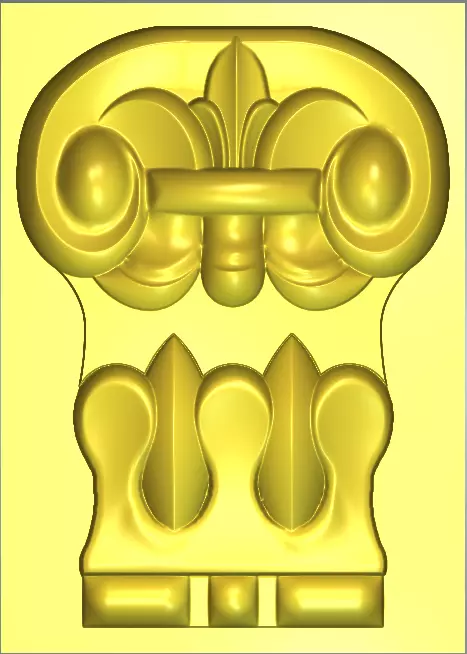 Carved capitel 3D sculpture stl Free 3D print model_0