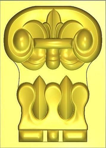 Carved capitel 3D sculpture stl Free 3D print model