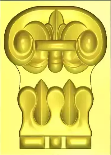 Carved capitel 3D sculpture stl Free 3D print model