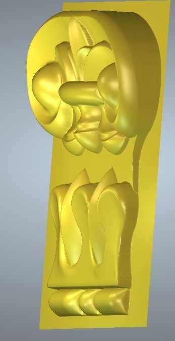 Carved capitel 3D sculpture stl Free 3D print model_1