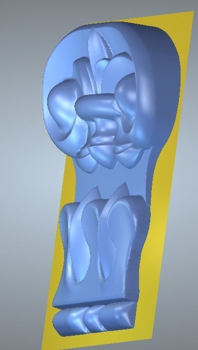 Carved capitel 3D sculpture stl Free 3D print model_4