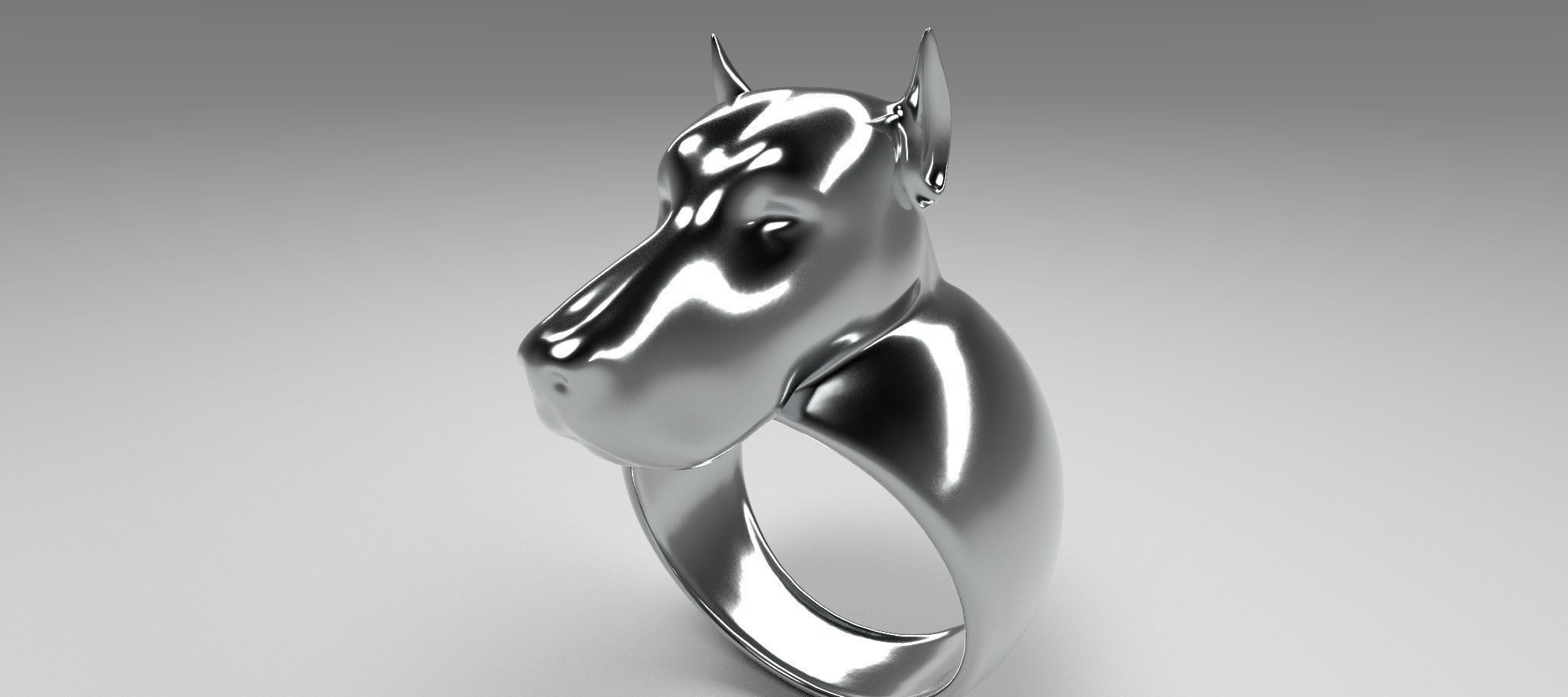 Ring dog printable 3d model 3D print model_2