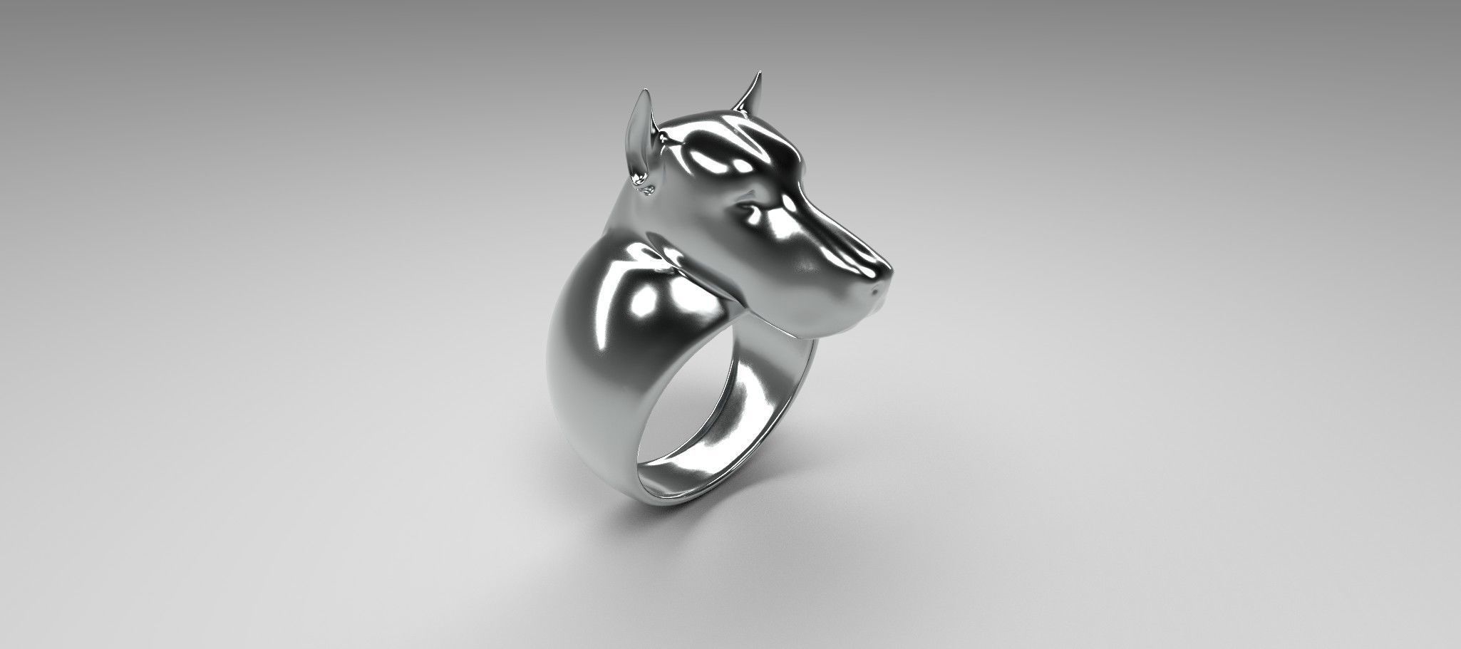 Ring dog printable 3d model 3D print model_1