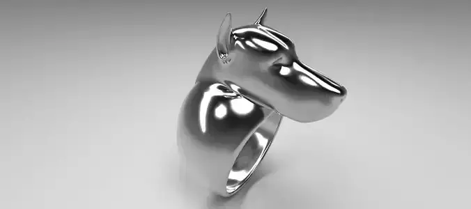 Ring dog printable 3d model