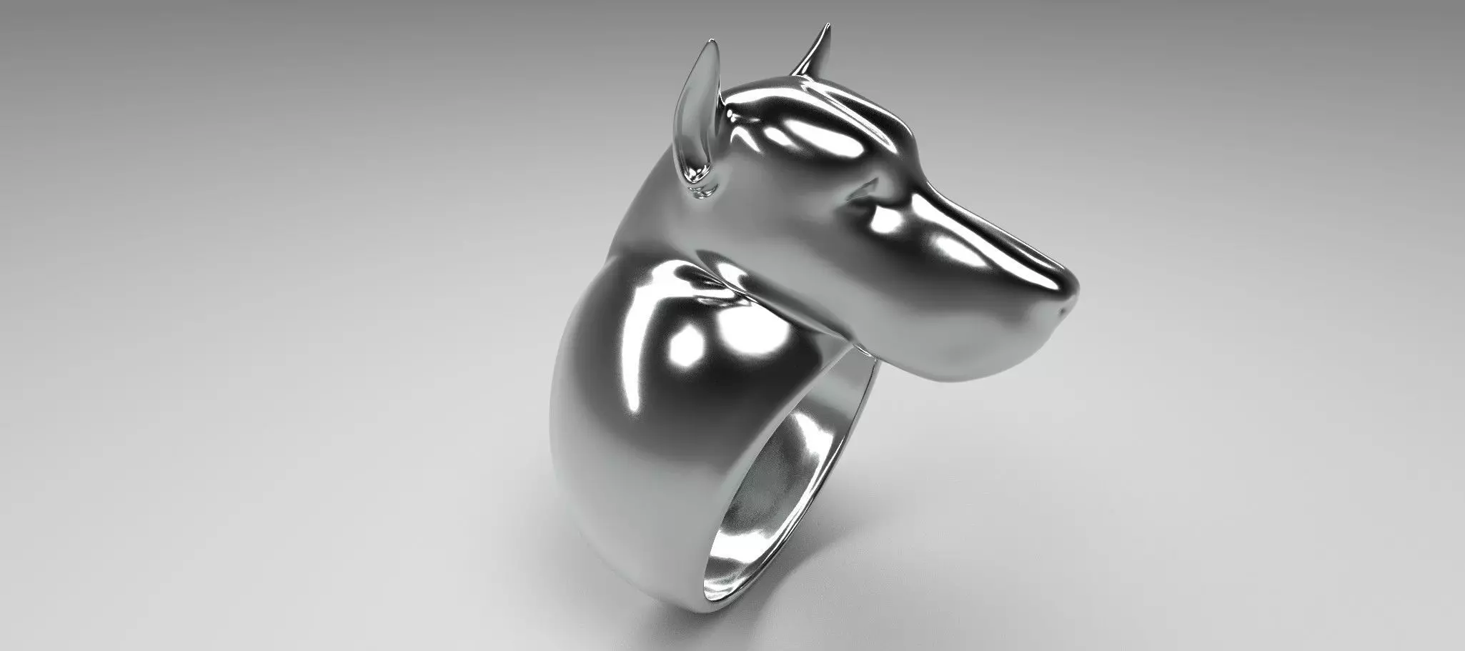 Ring dog printable 3d model 3D print model_0