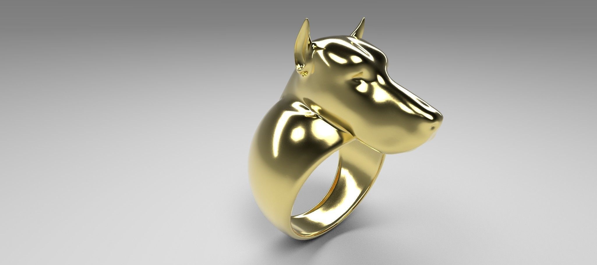 Ring dog printable 3d model 3D print model_7