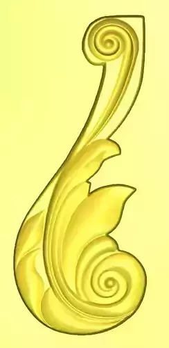 Half of a carved table leg 3D model stl