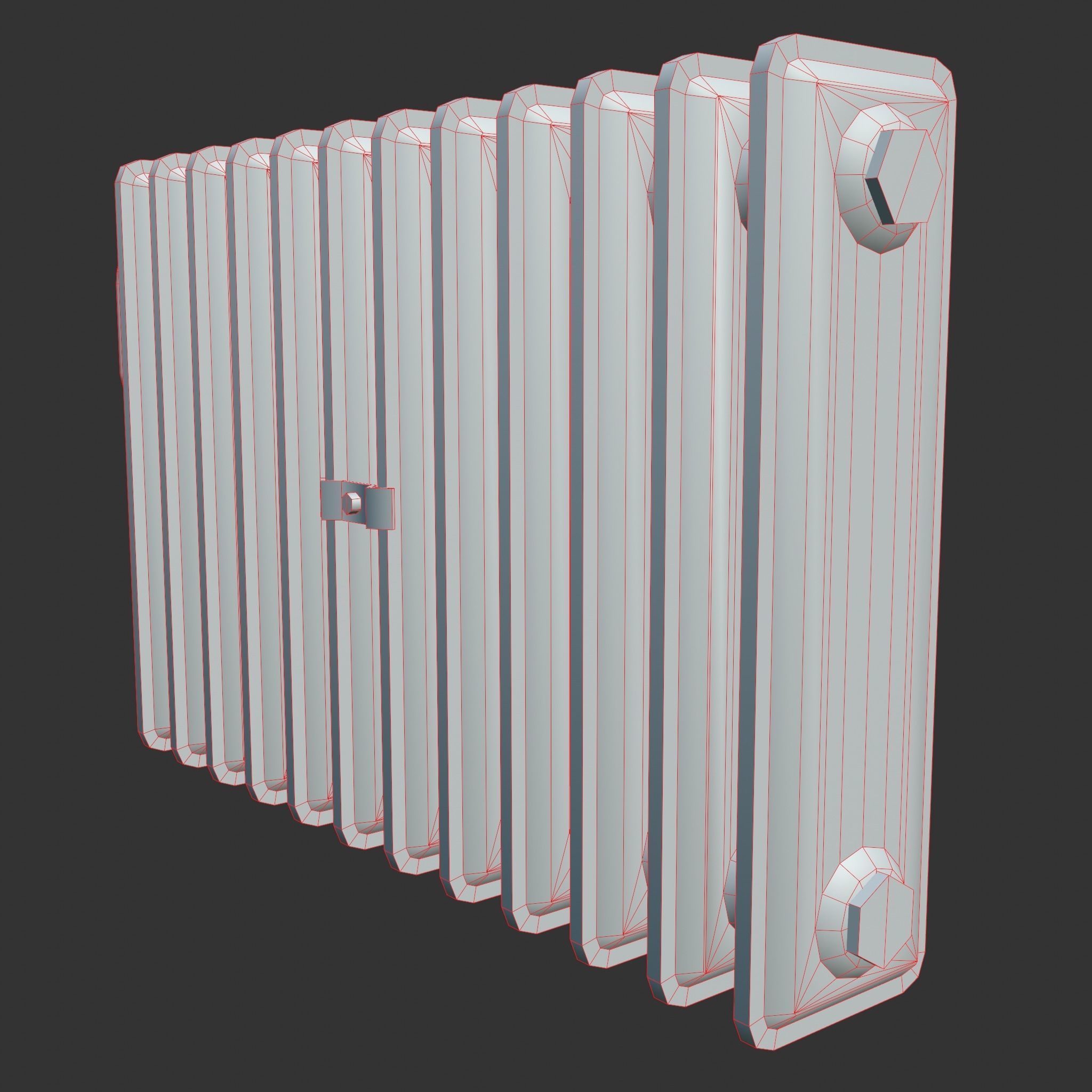 Old Radiator Cream - Unity - HDRP - UE4 Low-poly 3D model_10