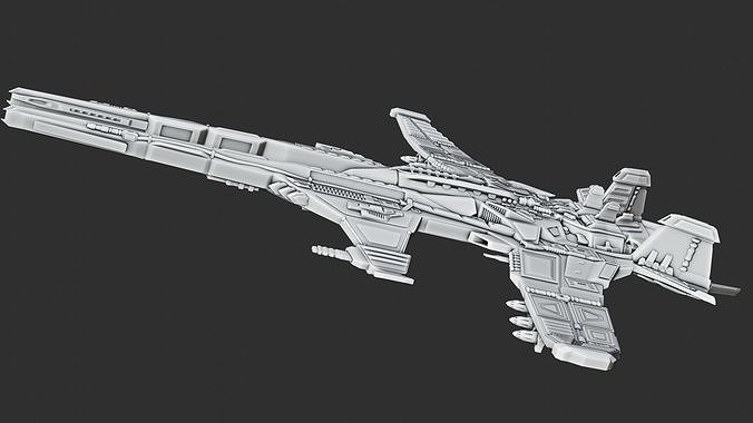 Spaceship A fighter jet 3D print model