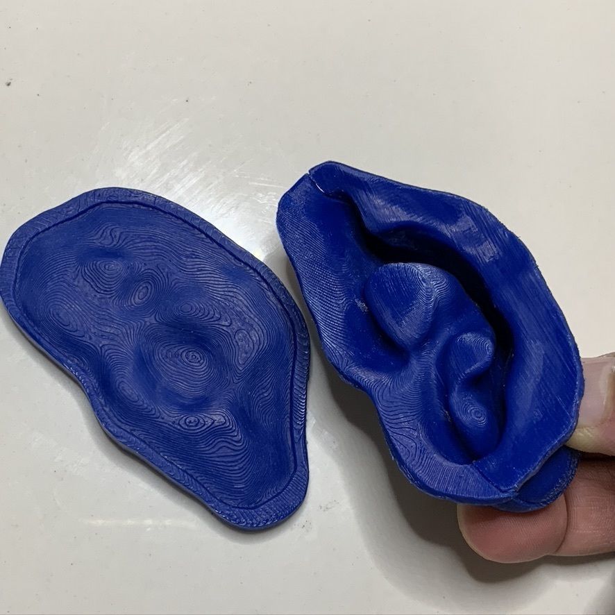 3D print mold for ear silicone prosthesis 3D print model_8