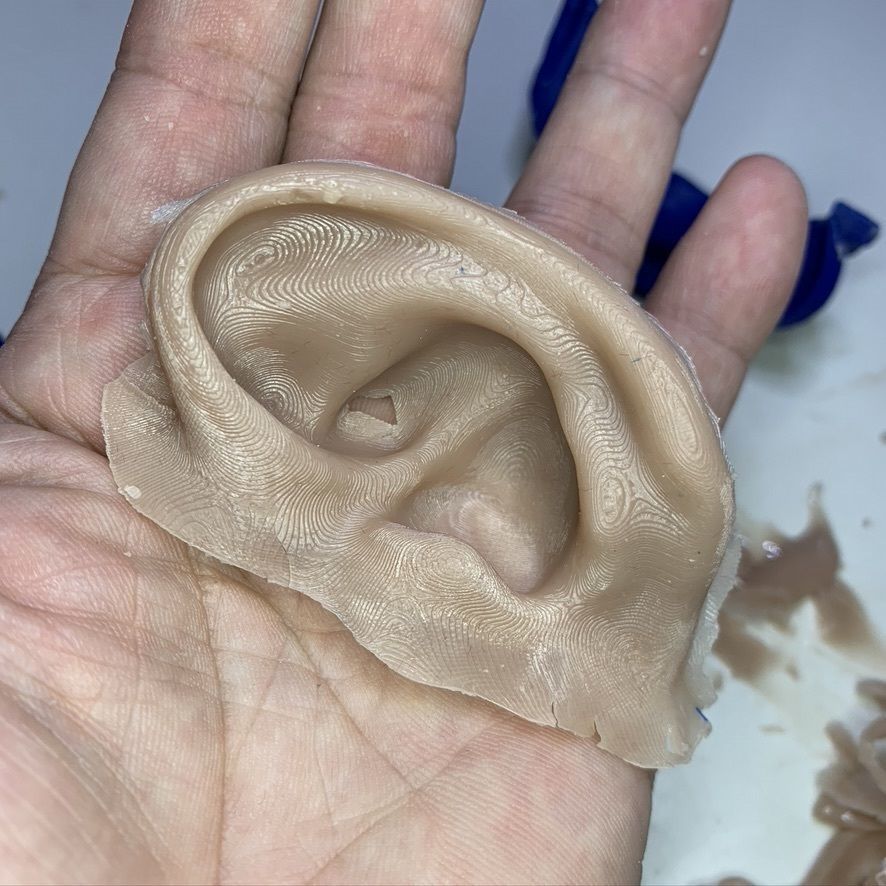 3D print mold for ear silicone prosthesis 3D print model_7