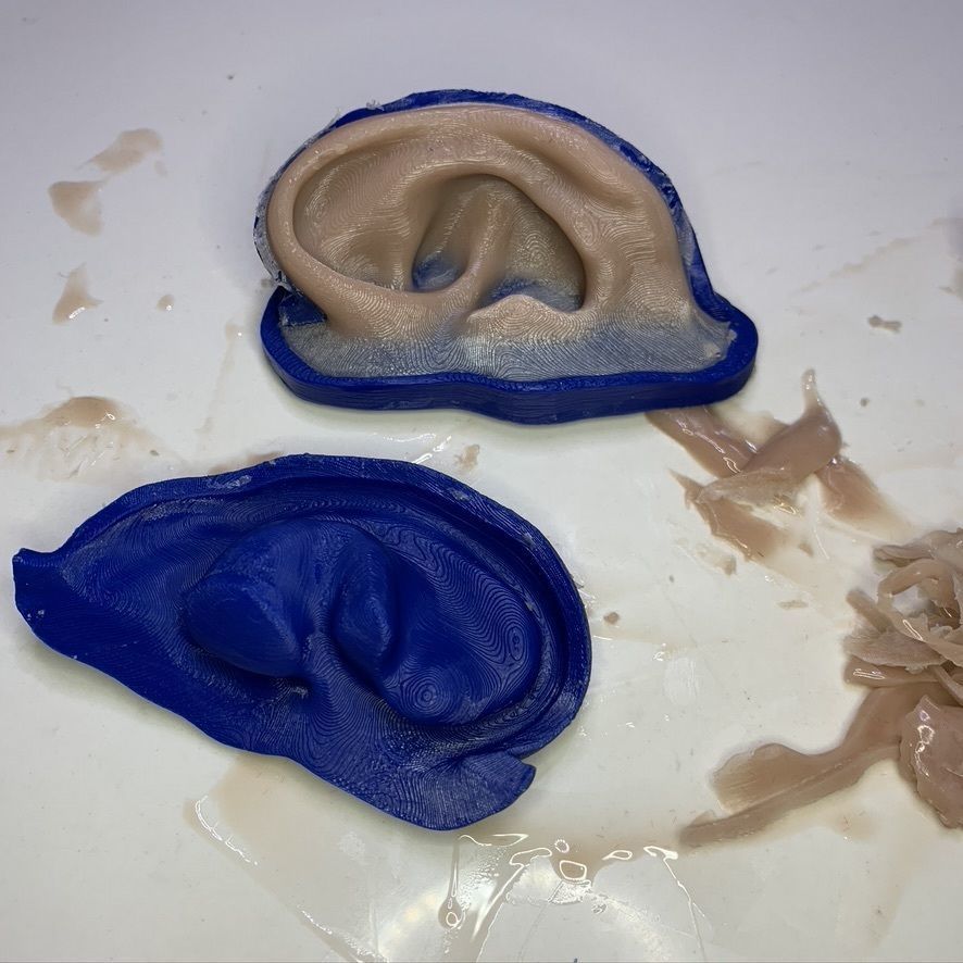 3D print mold for ear silicone prosthesis 3D print model_10