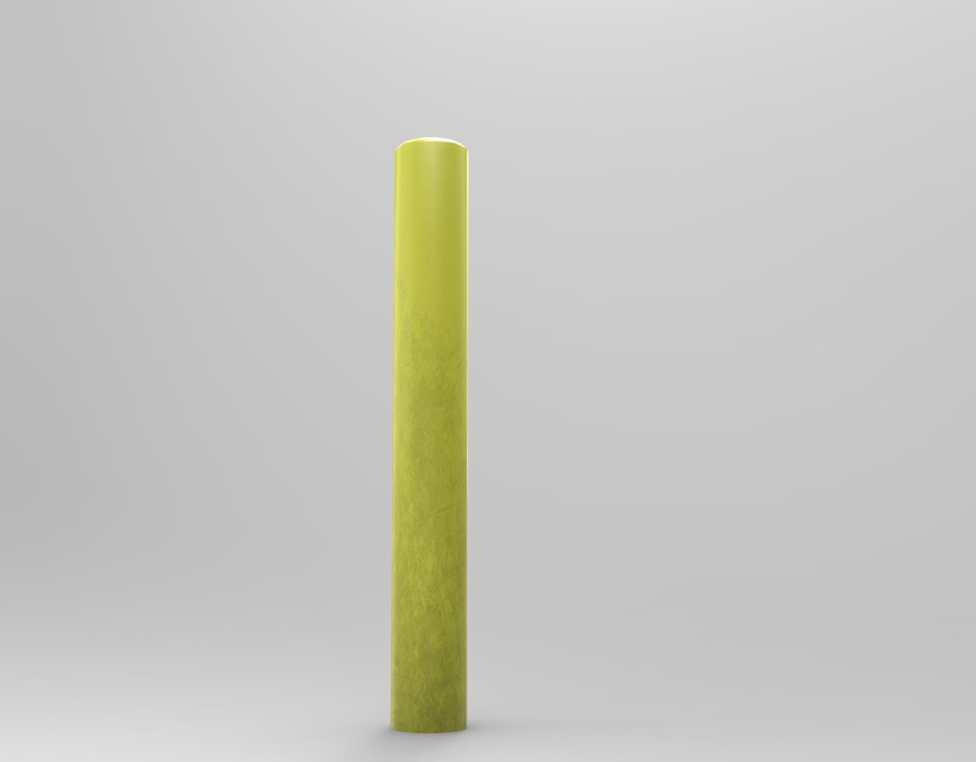 Barrier Pole Low-poly 3D model_2