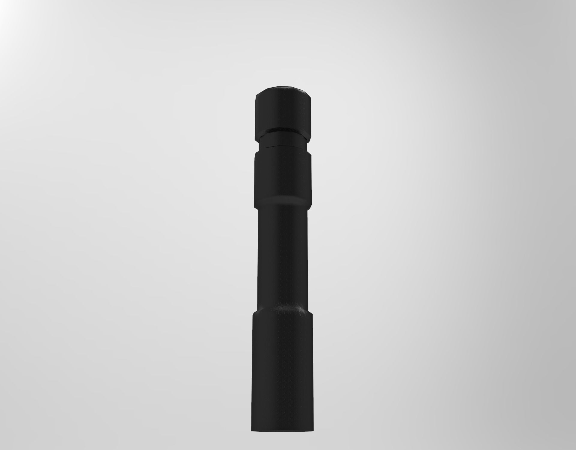 Barrier Pole Low-poly 3D model_5