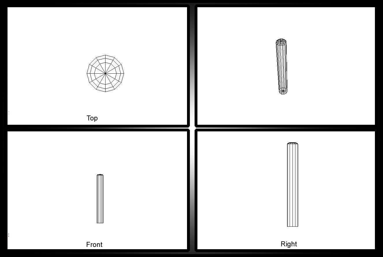 Barrier Pole Low-poly 3D model_6