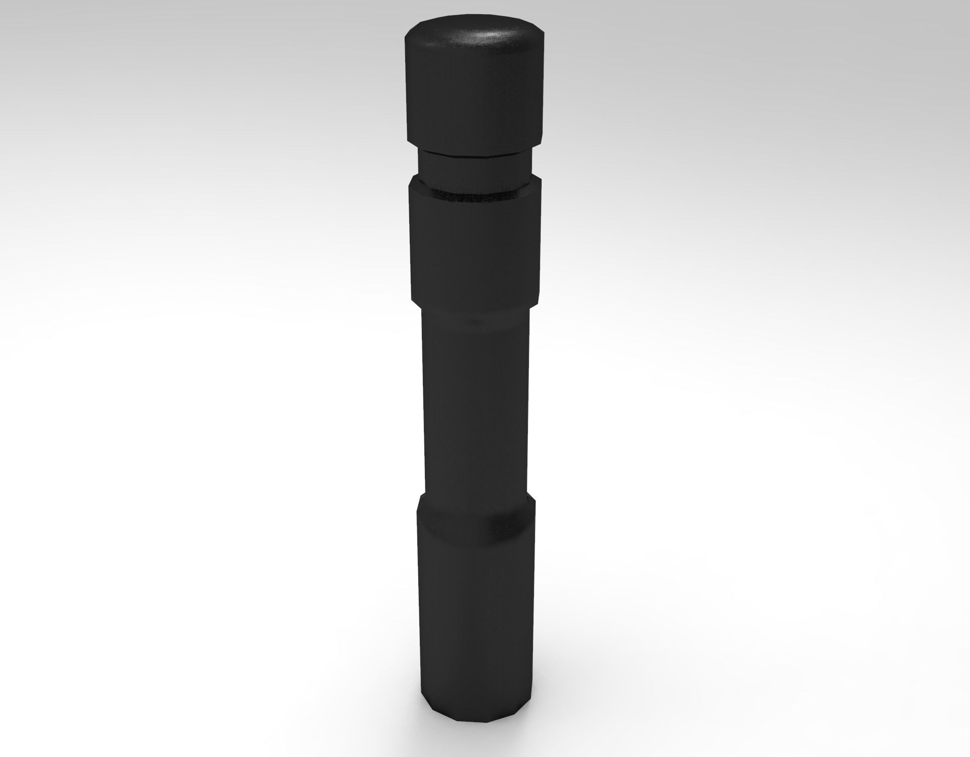 Barrier Pole Low-poly 3D model_4