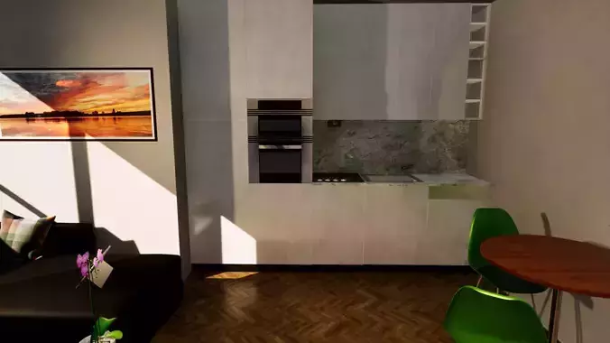 KITCHEN apartment with and living room