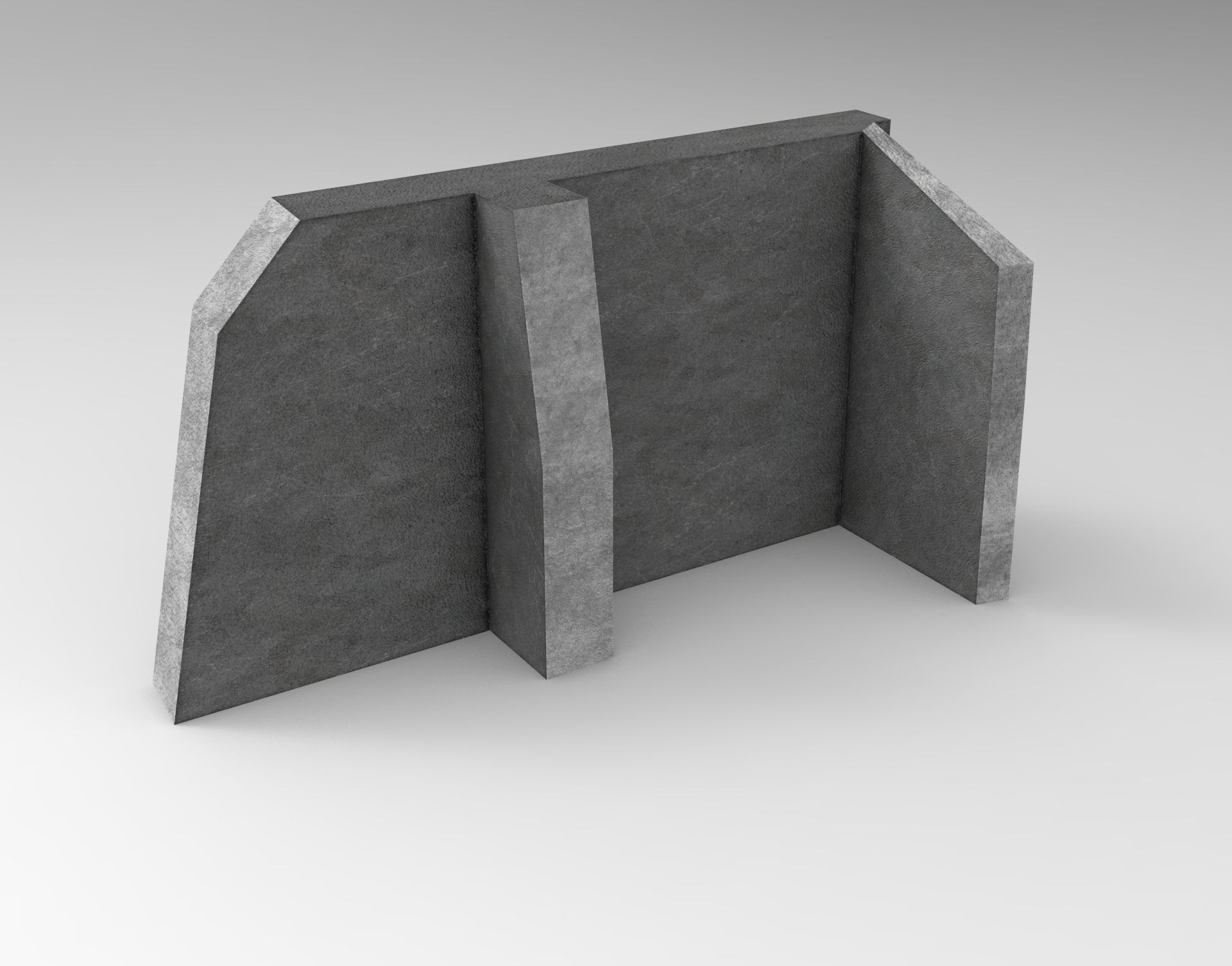 Cinder Block Pack Low-poly 3D model_9
