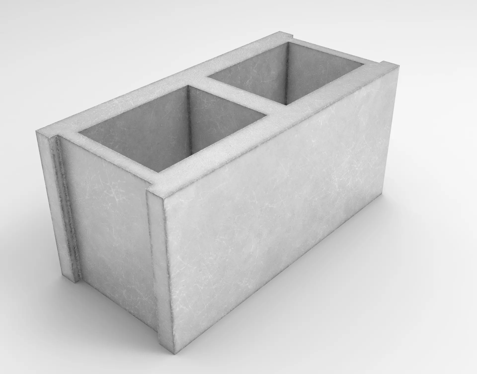 Cinder Block Pack Low-poly 3D model_0