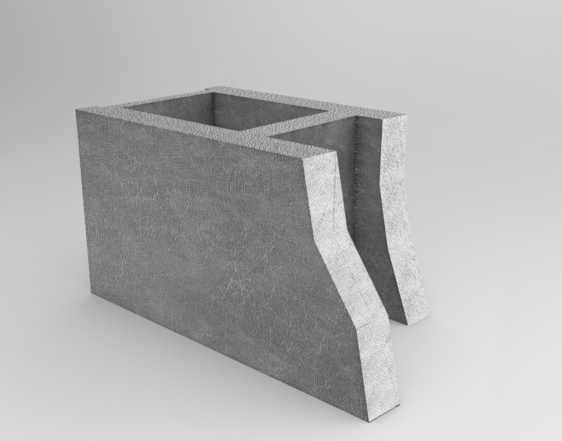 Cinder Block Pack Low-poly 3D model_6