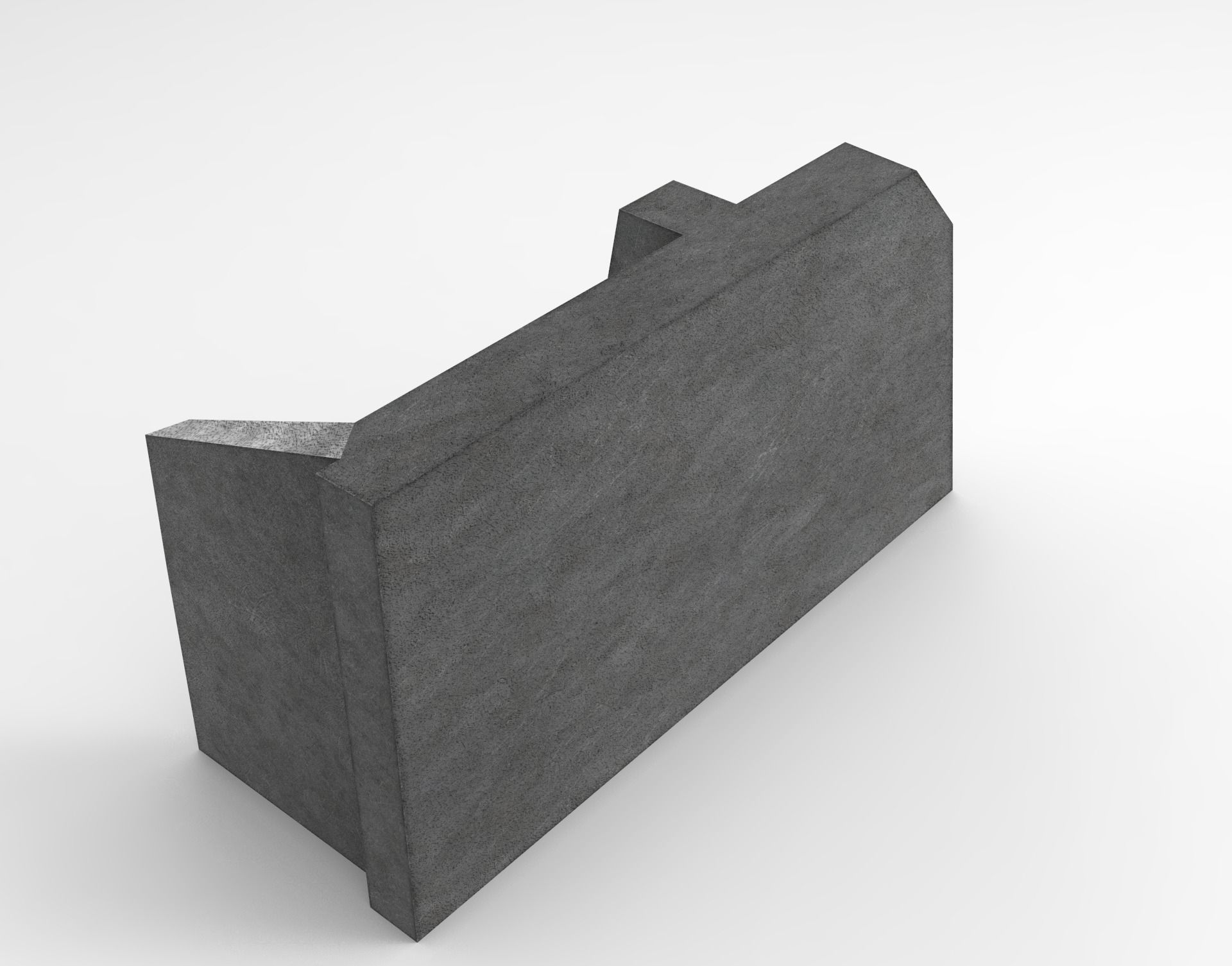 Cinder Block Pack Low-poly 3D model_11