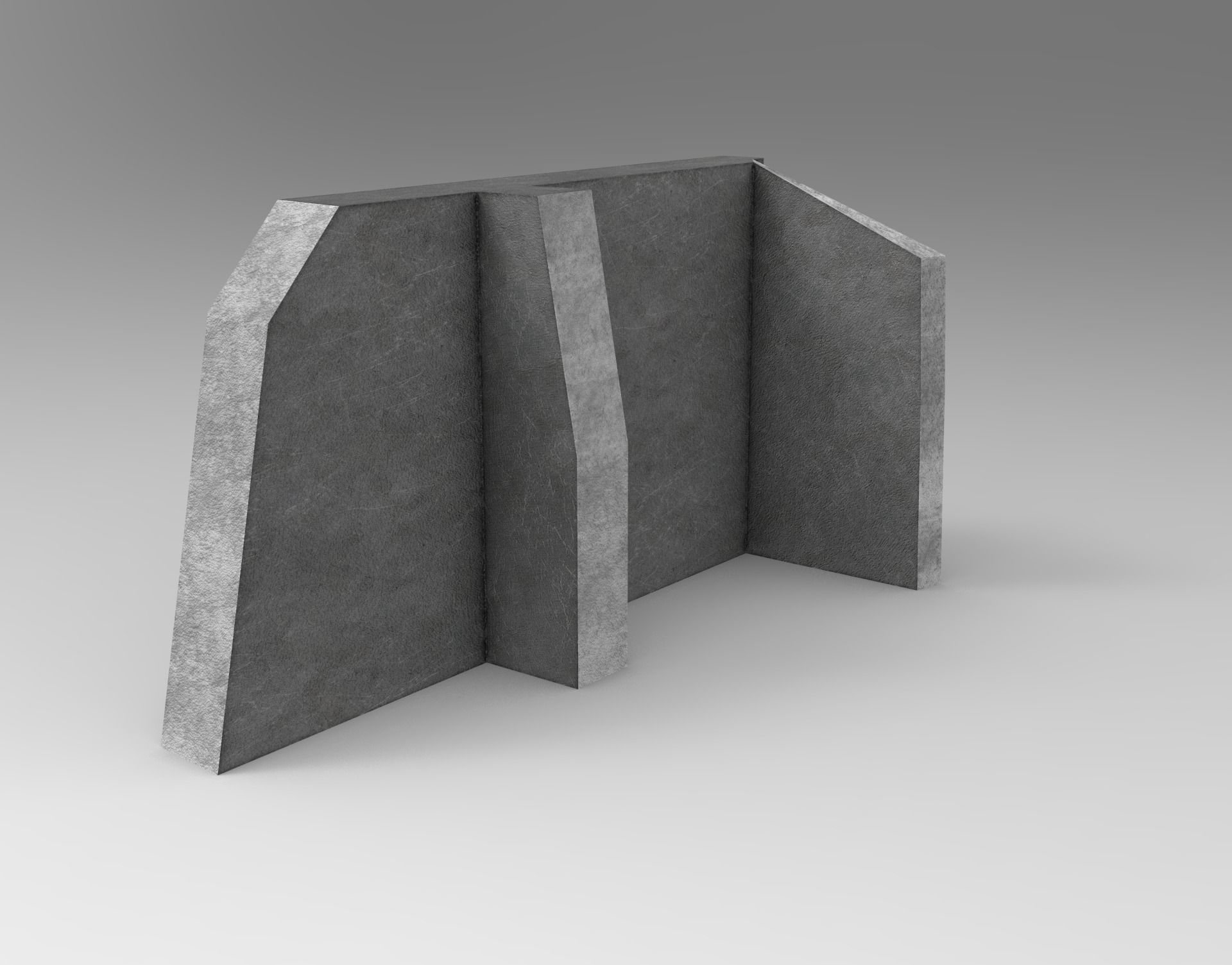 Cinder Block Pack Low-poly 3D model_12