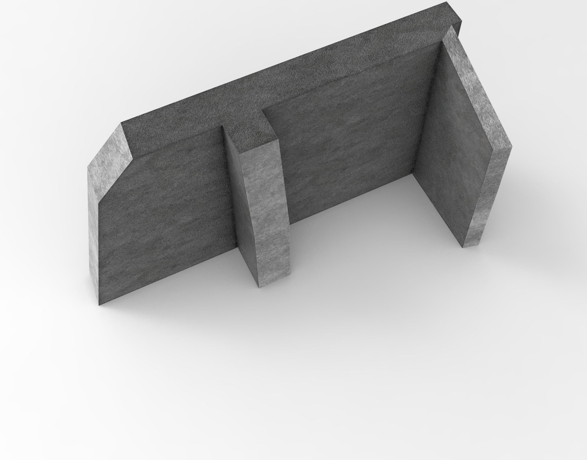 Cinder Block Pack Low-poly 3D model_10