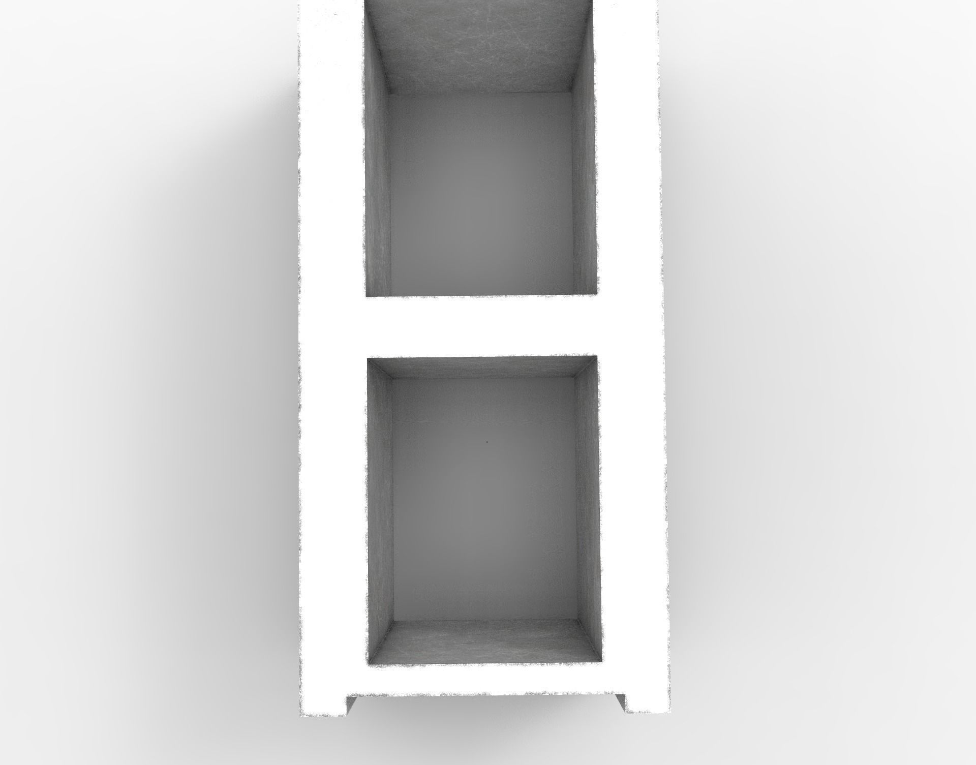 Cinder Block Pack Low-poly 3D model_3