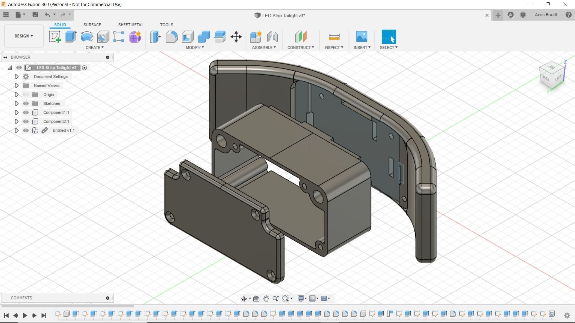 Bicycle Tail Light 3D print model_1
