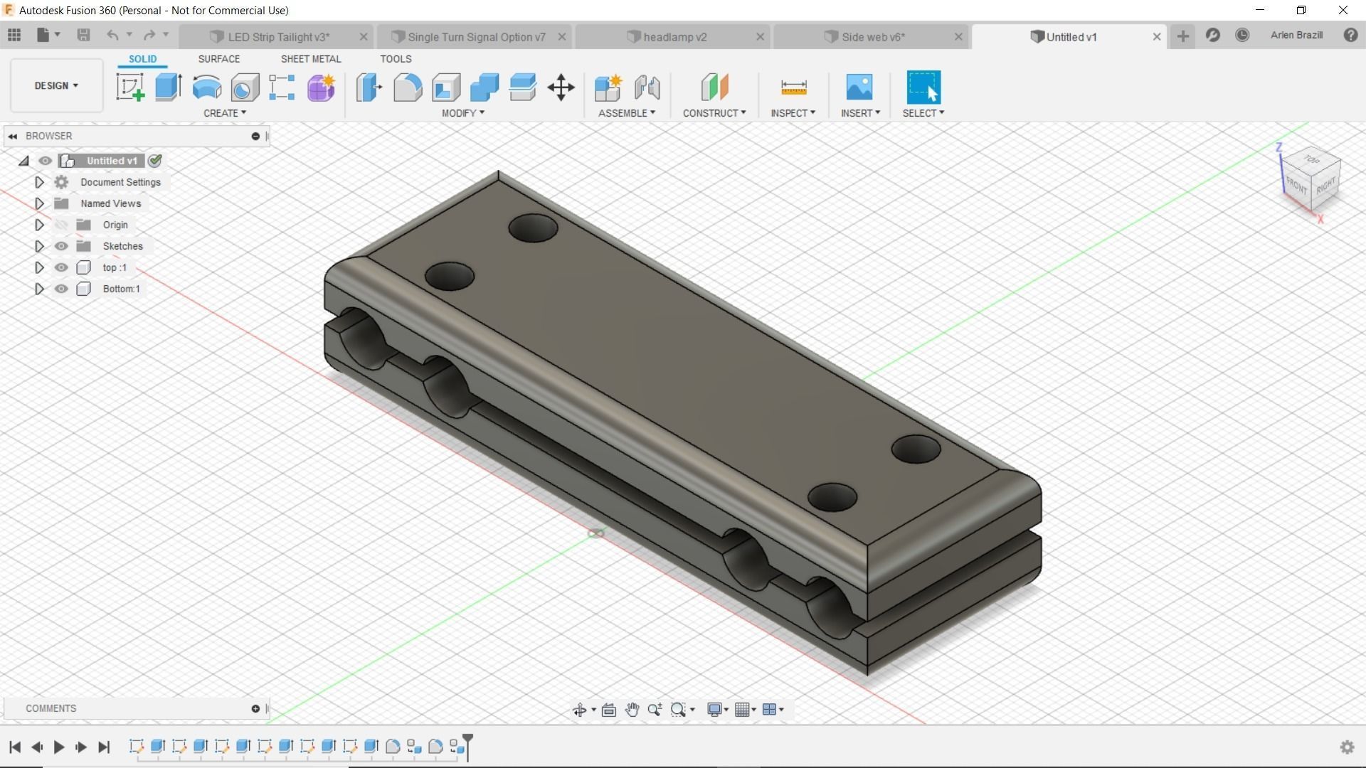 Bicycle Tail Light 3D print model_2