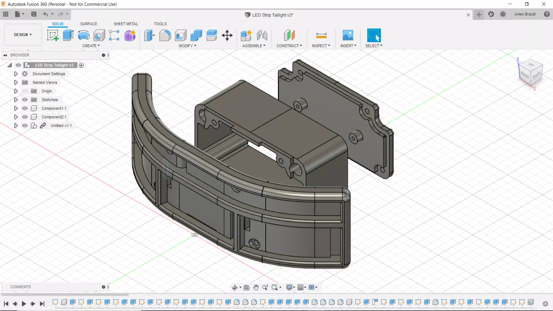 Bicycle Tail Light 3D print model_0