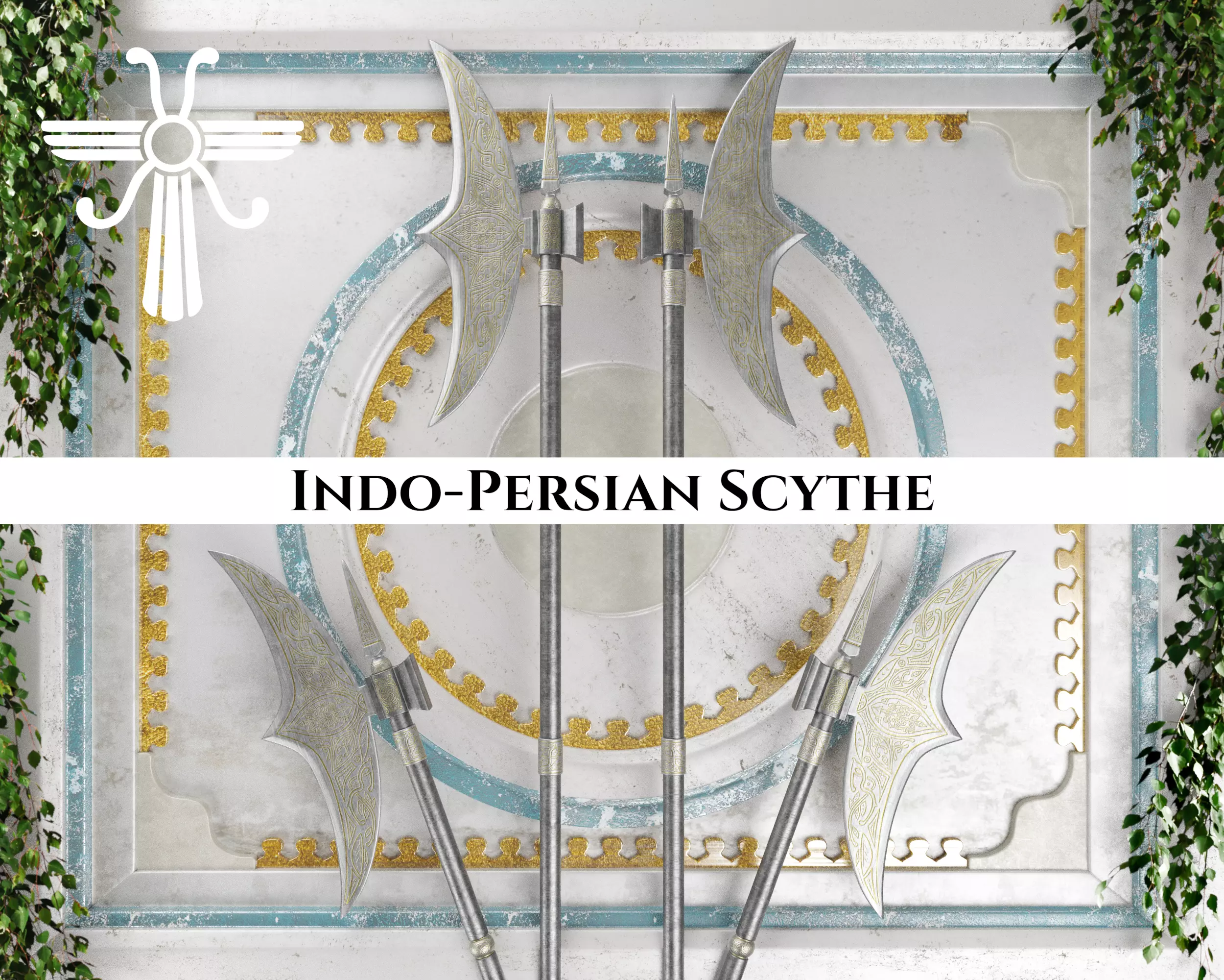 Ancient Indo Persian Scythe Low-poly 3D model_0