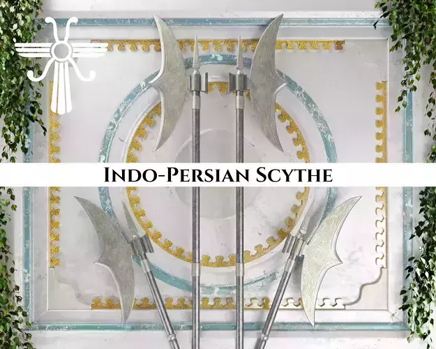 Ancient Indo Persian Scythe Low-poly 3D model